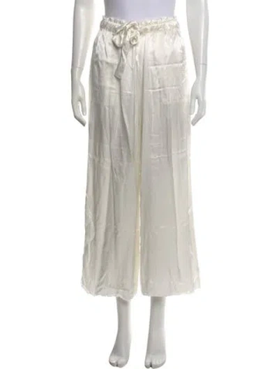Pre-owned Raquel Allegra Wide Leg Pants In Neutral