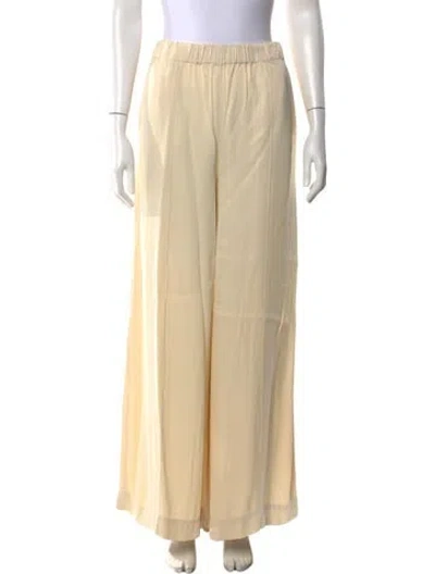Pre-owned Raquel Allegra Wide Leg Pants In Neutral