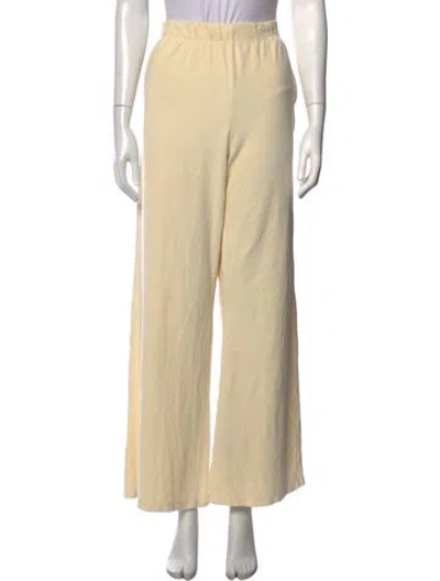 Pre-owned Raquel Allegra Wide Leg Pants In Neutrals