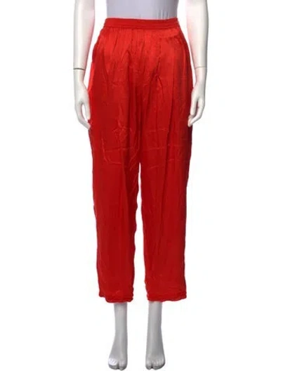 Pre-owned Raquel Allegra Wide Leg Pants In Orange
