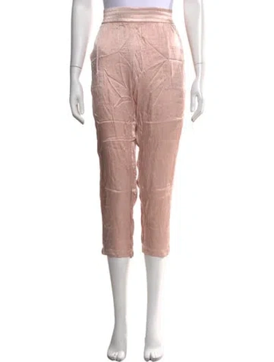 Pre-owned Raquel Allegra Wide Leg Pants In Pink