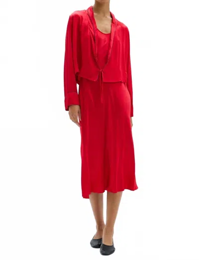 Raquel Allegra Windsor Jacket In Red