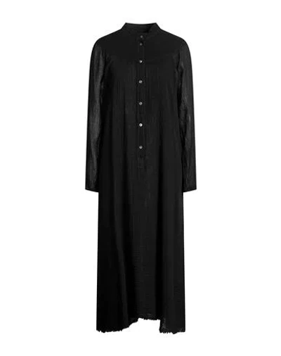 Raquel Allegra Woman Midi Dress Black Size 1 Cotton