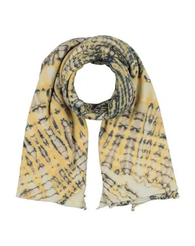 Raquel Allegra Woman Scarf Yellow Size - Textile Fibers In Red