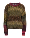 Raquel Allegra Woman Sweater Military Green Size 0 Polyacrylic, Wool, Polyamide, Alpaca Wool In Green