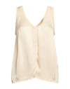 Raquel Allegra Woman Top Beige Size 2 Rayon, Elastane In Beige