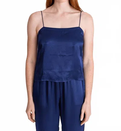 Raquel Allegra Women's Crescent Cami Top In Navy In Blue