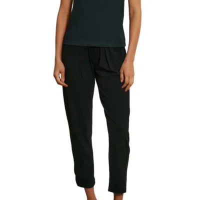 Raquel Allegra Fez Satin Tapered Trousers In Black