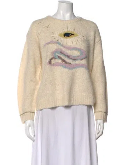 Pre-owned Raquel Allegra Wool Graphic Print Sweater