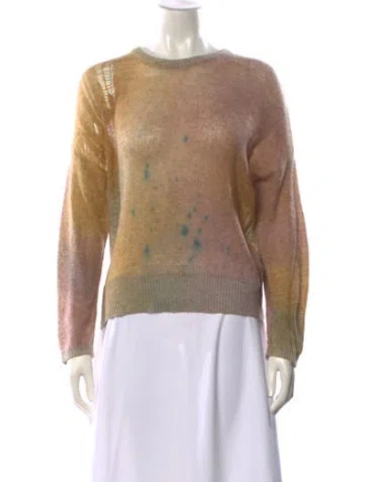 Pre-owned Raquel Allegra Wool Printed Sweater In Neutral