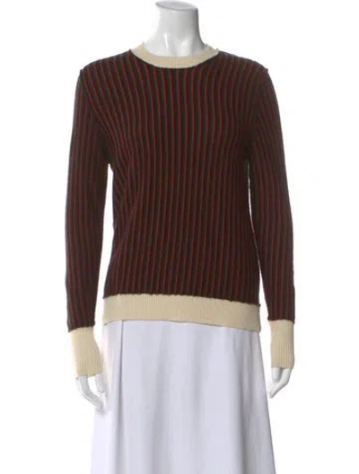 Pre-owned Raquel Allegra Wool Striped Sweater In Multi