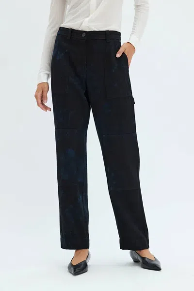 Raquel Allegra Work Pant In Dark Indigo In Black