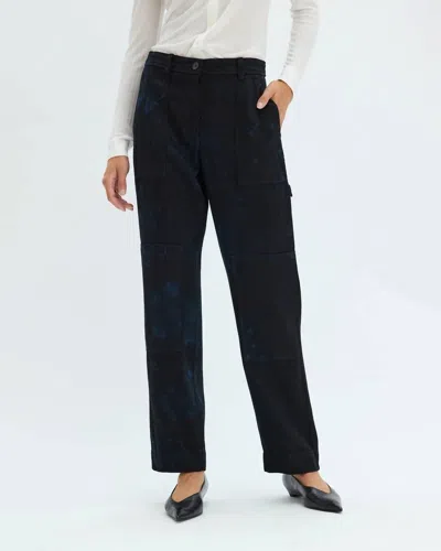Raquel Allegra Work Pant In Denim Indigo In Black