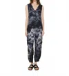 Raquel Allegra Zane Tank Top In Black Cloud Silk Twill
