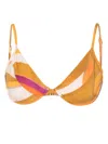 Raquel Diniz Abstract-print Bikini Top In Neutrals