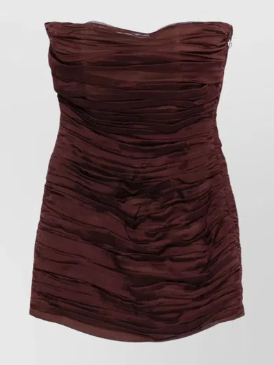 RAQUEL DINIZ AMBRA DRESS SILK STRAPLESS DESIGN