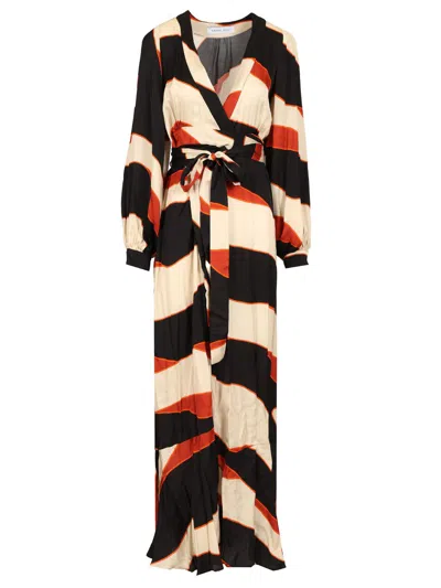 Raquel Diniz Aurora Long Dress Raso Viscosa Stampato In Multi