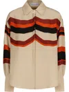 Raquel Diniz Bahia Shirt In Linen With Stripes In Neutrals