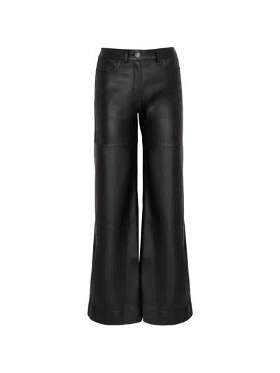 Raquel Diniz Beth Leather Trousers In Black