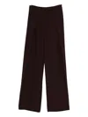 Raquel Diniz Bordeaux Wide-leg Trousers With High Waist In Brown