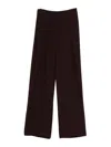 Raquel Diniz Bordeaux Wide-leg Trousers With High Waist In Brown