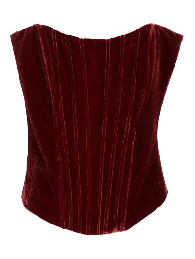 Raquel Diniz Corset Top In Red