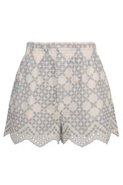 RAQUEL DINIZ COTTON BLEND SHORTS