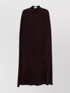 Raquel Diniz High-necked Cape In Burgundy