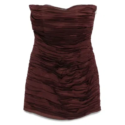 Raquel Diniz Dress In Burgundy