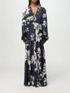Raquel Diniz Floral-print Maxi Dress In Blue