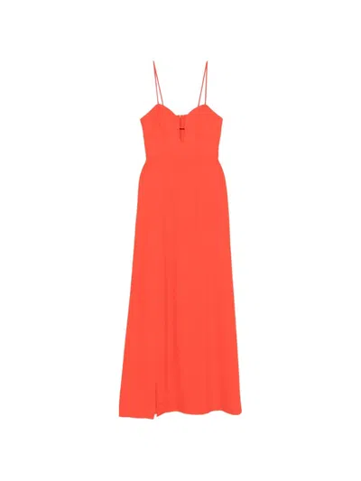 Raquel Diniz Dress With Sweetheart Neckline In Orange