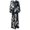 Raquel Diniz Floral-print Maxi Dress In Blue