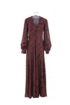 Raquel Diniz Zebra Print Maxi Dress With Knotted Straps In Brown