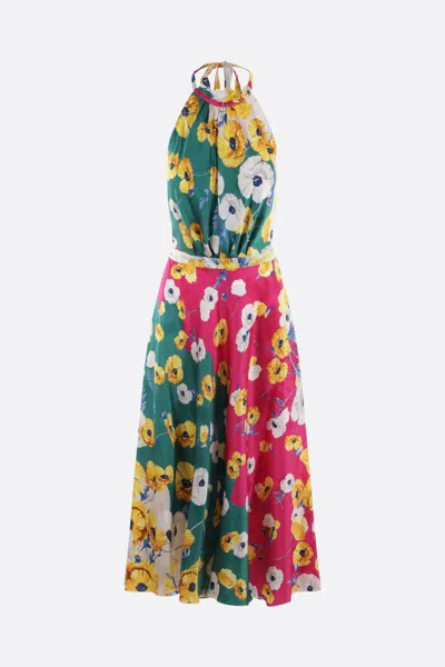 Raquel Diniz Blossom-print Halterneck Dress In Colorful Blossom