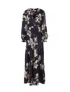 Raquel Diniz Floral-print Maxi Dress In Lily All Over Blue