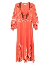 Raquel Diniz Valerie Dress Twill Stampato In Red