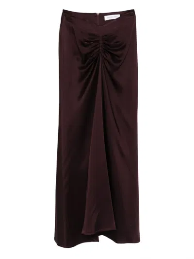 RAQUEL DINIZ ELIS DRAPED GATHERED LONG SKIRT