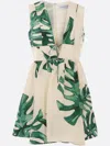 Raquel Diniz Floral-print Mini Dress In Neutral