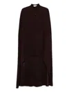 Raquel Diniz High-necked Cape In Brown