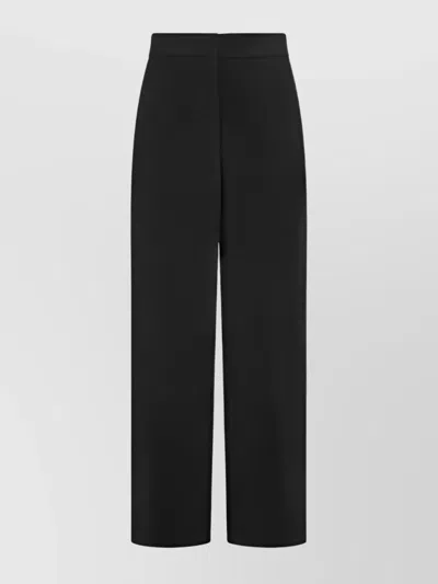 Raquel Diniz High-waisted Wide Leg Trousers With Side Pockets In Black