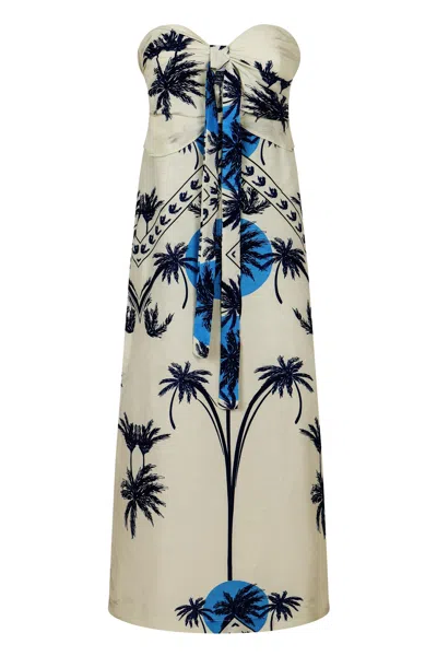 RAQUEL DINIZ IPANEMA LINEN AND SILK DRESS