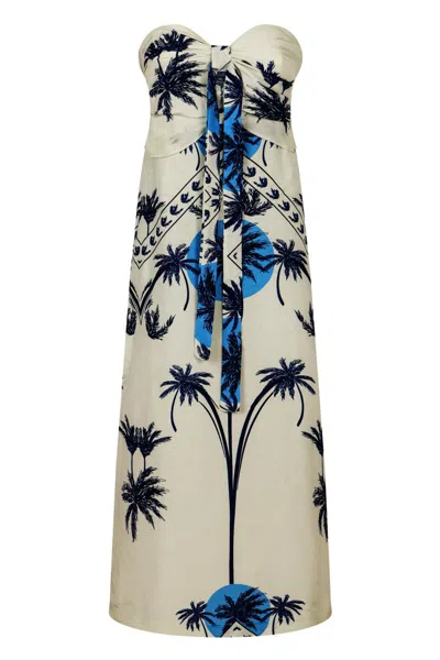 Raquel Diniz Ipanema Linen And Silk Dress In Neutral