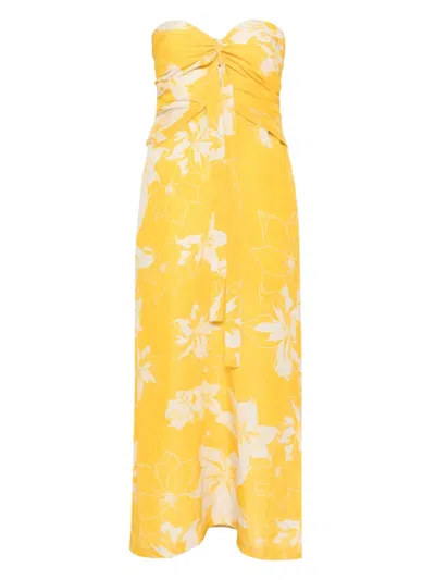 Raquel Diniz Ipanema Midi Dress In Yellow