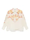 Raquel Diniz Bahia Flared Shirt In Ivory Linen