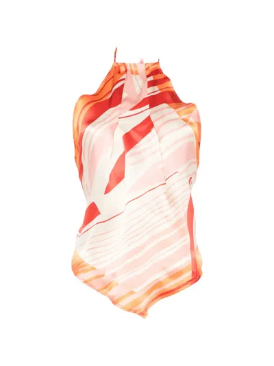 Raquel Diniz Lea Abstract-print Silk Blouse In Multi