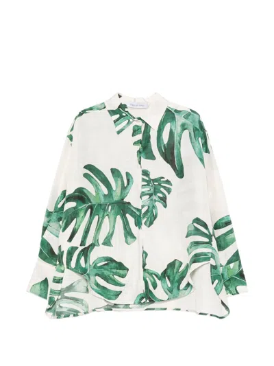 Raquel Diniz Linen And Silk Shirt In Multi