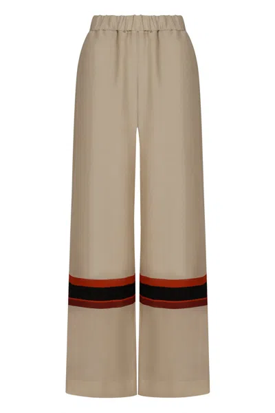 RAQUEL DINIZ RAQUEL DINIZ LINEN AND SILK TROUSERS