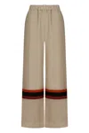 Shop Raquel Diniz Linen And Silk Trousers In Ecru