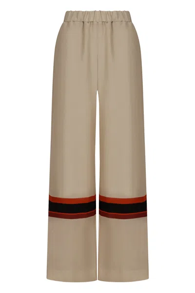 RAQUEL DINIZ LINEN AND SILK TROUSERS