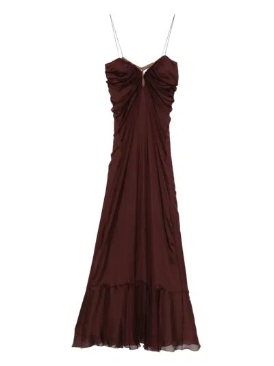 RAQUEL DINIZ RAQUEL DINIZ LONG DRESS WITH RUFFLES